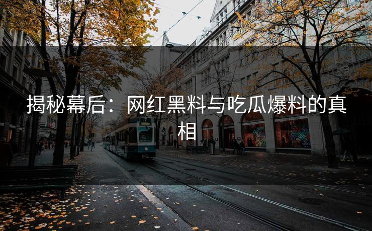 揭秘幕后：网红黑料与吃瓜爆料的真相