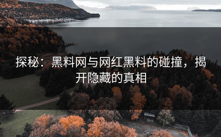 探秘：黑料网与网红黑料的碰撞，揭开隐藏的真相
